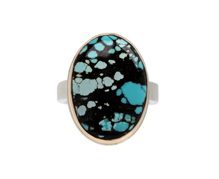 Jamie Joseph Large Oval Hubei Turquoise Ring