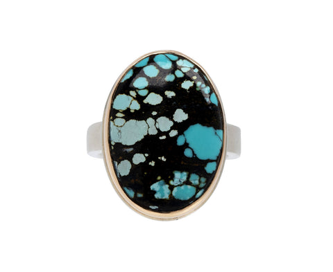 Jamie Joseph Large Oval Hubei Turquoise Ring