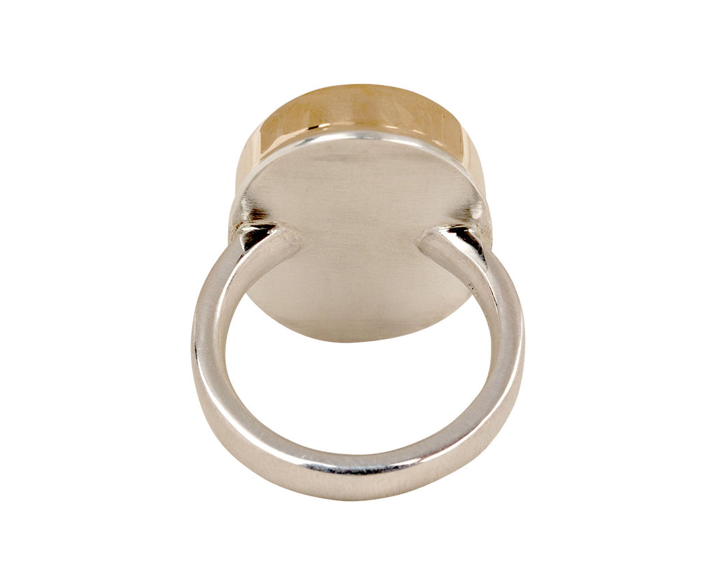 Jamie Joseph Oval Snakeskin Agate Ring - Back View