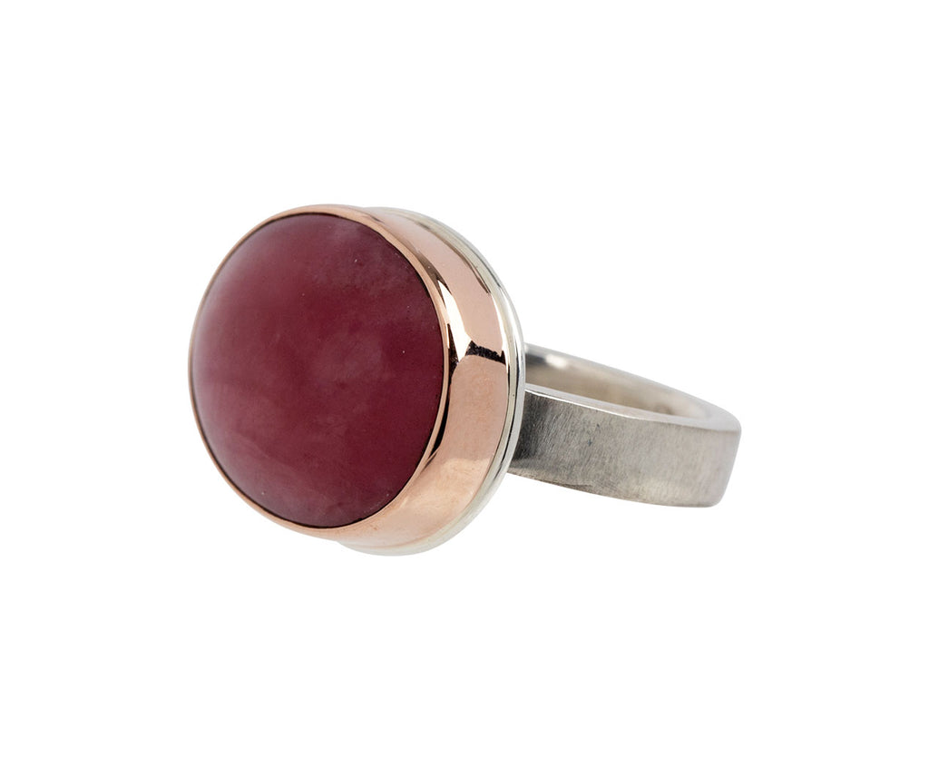 Oval Smooth Rhodonite Ring