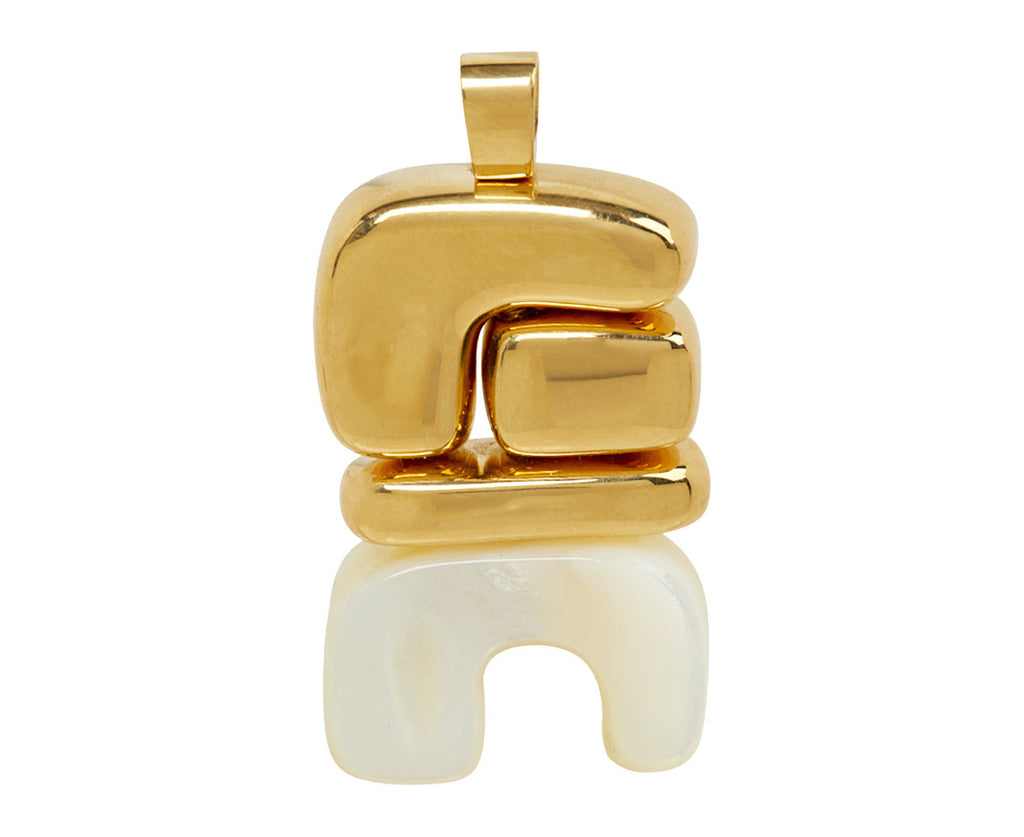 Gold and Mother-of-Pearl Water Totem Pendant ONLY - TWISTonline 