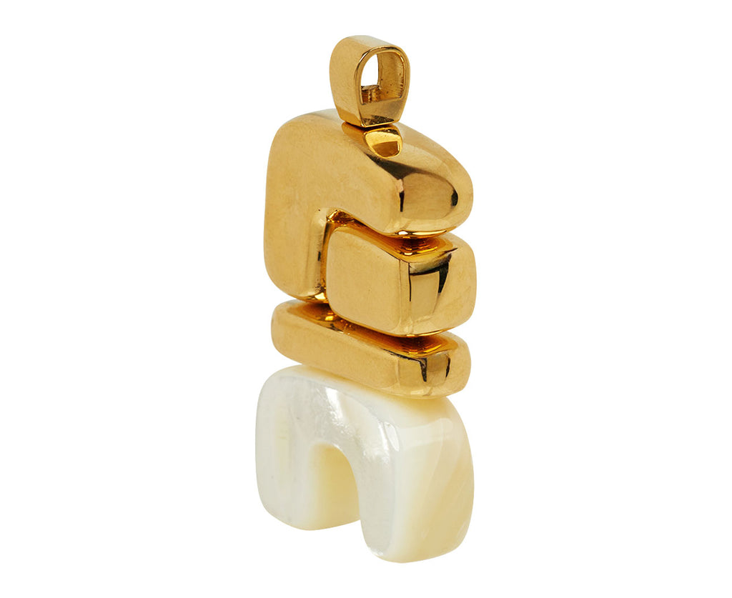 Gold and Mother-of-Pearl Water Totem Pendant ONLY - TWISTonline 