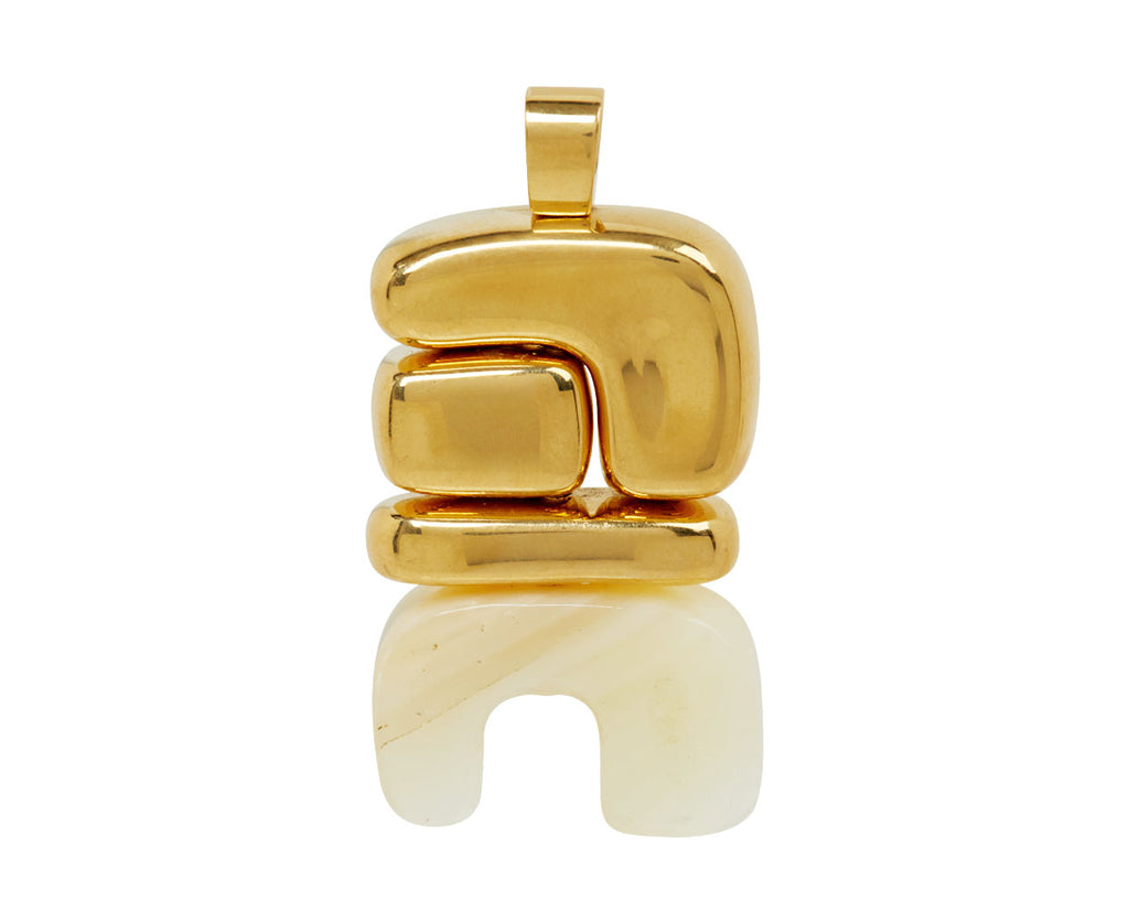 Gold and Mother-of-Pearl Water Totem Pendant ONLY - TWISTonline 
