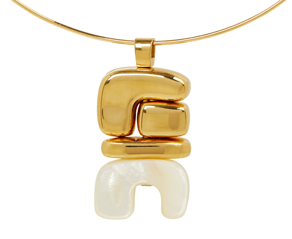 Gold and Mother-of-Pearl Water Totem Pendant ONLY - TWISTonline 