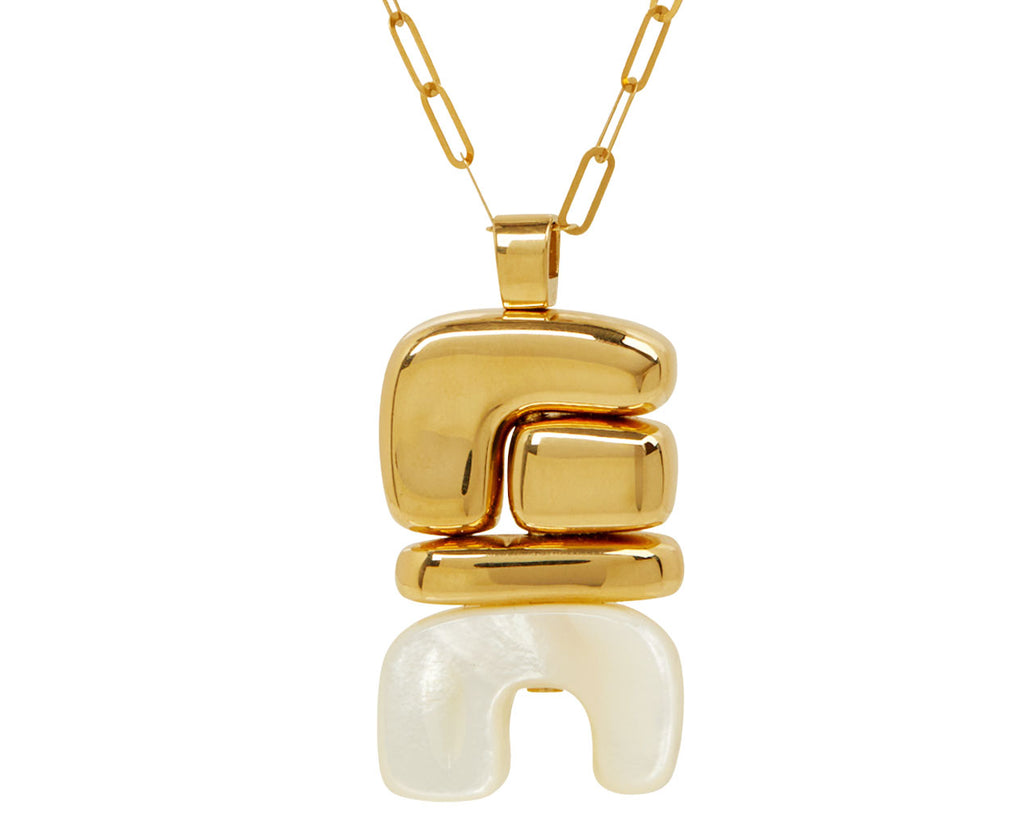 Gold and Mother-of-Pearl Water Totem Pendant ONLY - TWISTonline 