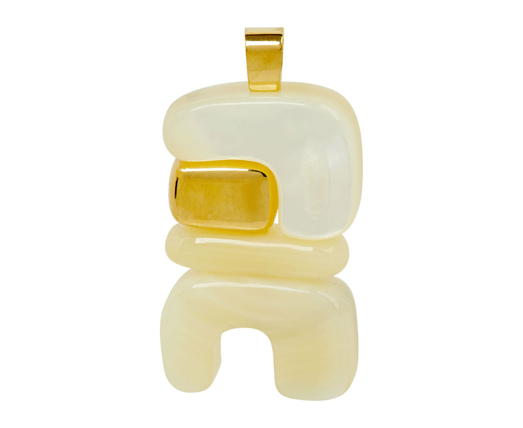 Mother-of-Pearl and Ruby Water Totem Pendant ONLY - TWISTonline 