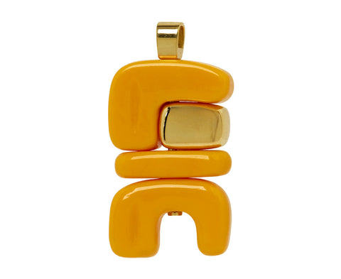 Orange Opal Fire Totem Pendant ONLY