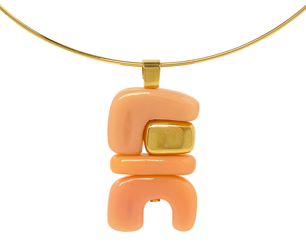 Pink Opal Fire Totem Pendant ONLY