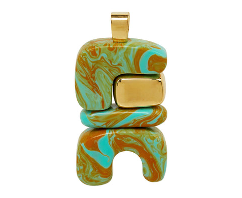 Turquoise Fire Totem Pendant ONLY - TWISTonline 