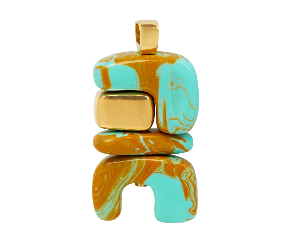 Turquoise Fire Totem Pendant ONLY