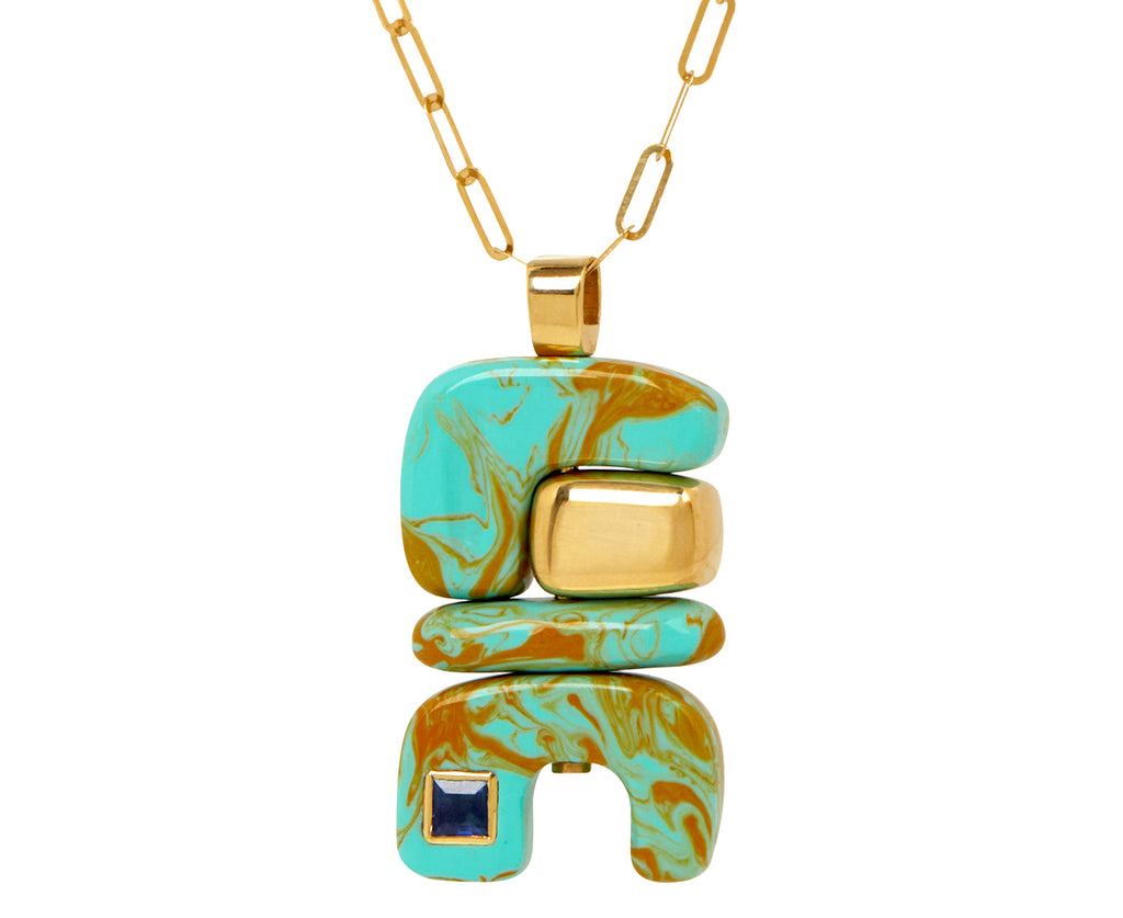 Turquoise Fire Totem Pendant ONLY