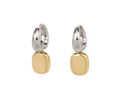 Kloto Silver and Gold Lock Earrings