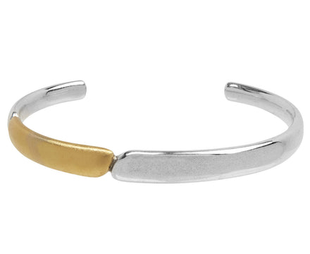Silver and Gold Exo Cuff Bracelet