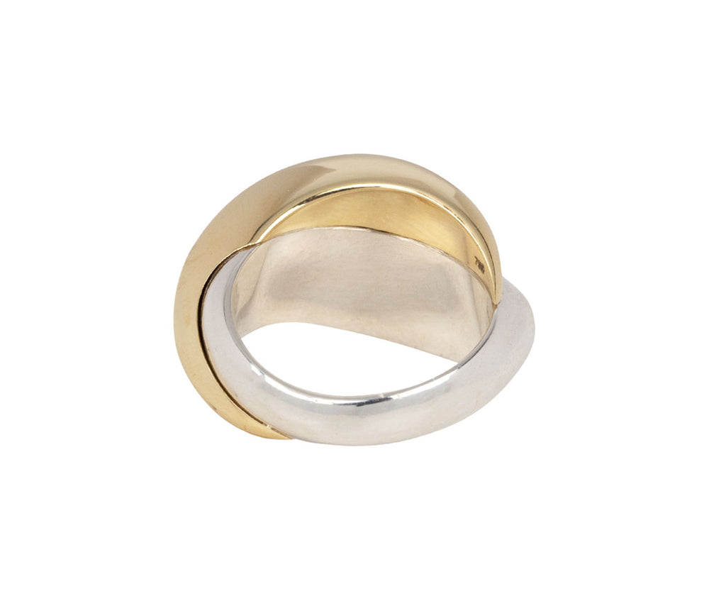 Kloto Gold and Silver Geo Ring Back
