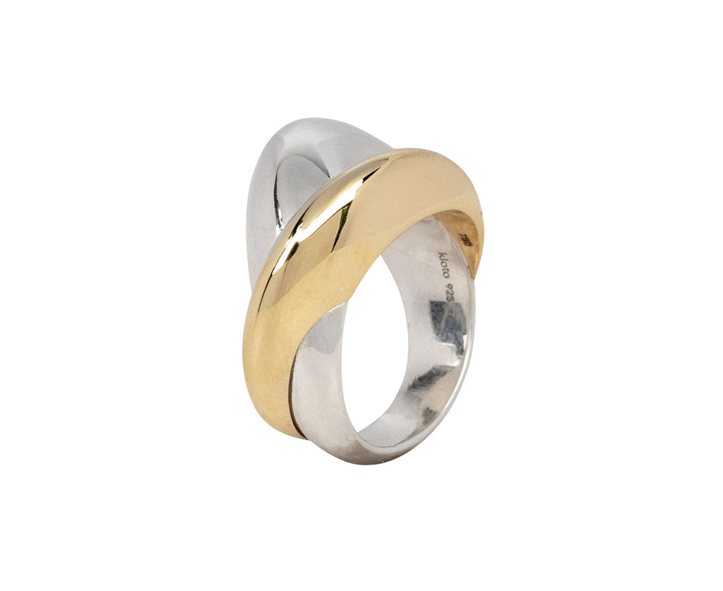 Kloto Gold and Silver Geo Ring Other Side