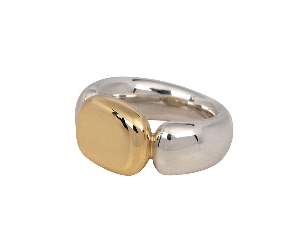 Kloto Silver and Gold Ton Ring Side View