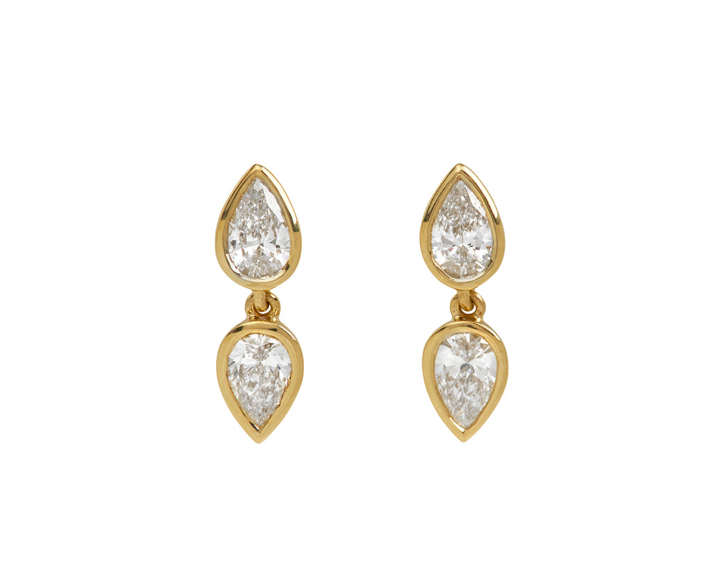 Pear Shaped Diamond Elodie Stud Earrings