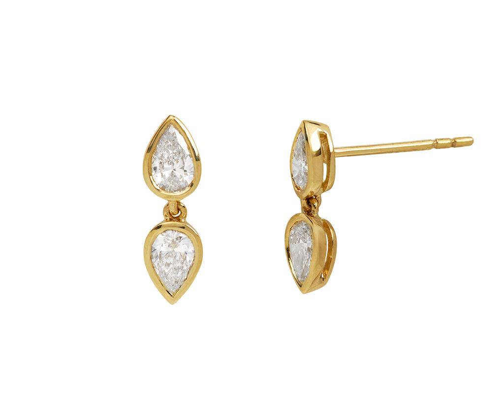 Pear Shaped Diamond Elodie Stud Earrings