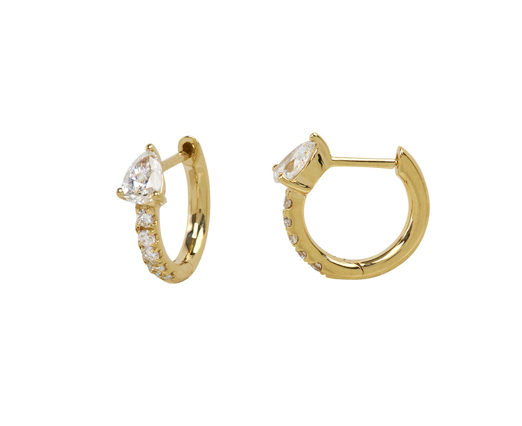 Pear Diamond Bobbi Hoop Earrings