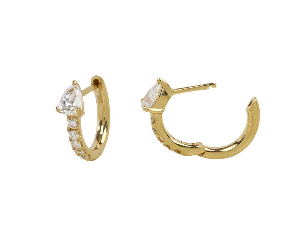 Pear Diamond Bobbi Hoop Earrings