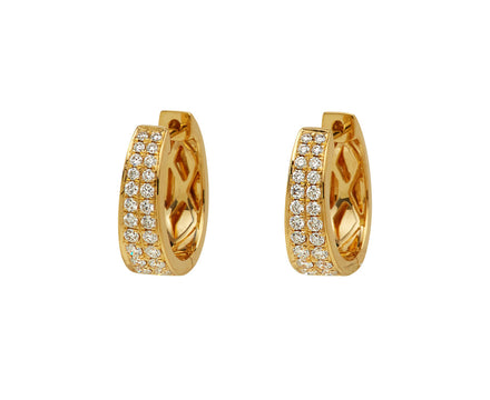 Diamond Meryl Huggie Hoop Earrings - TWISTonline 