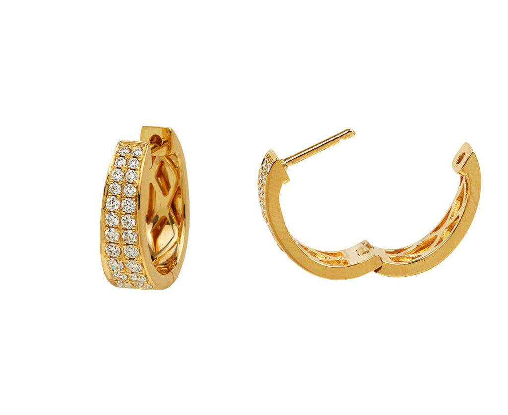 Diamond Meryl Huggie Hoop Earrings - TWISTonline 