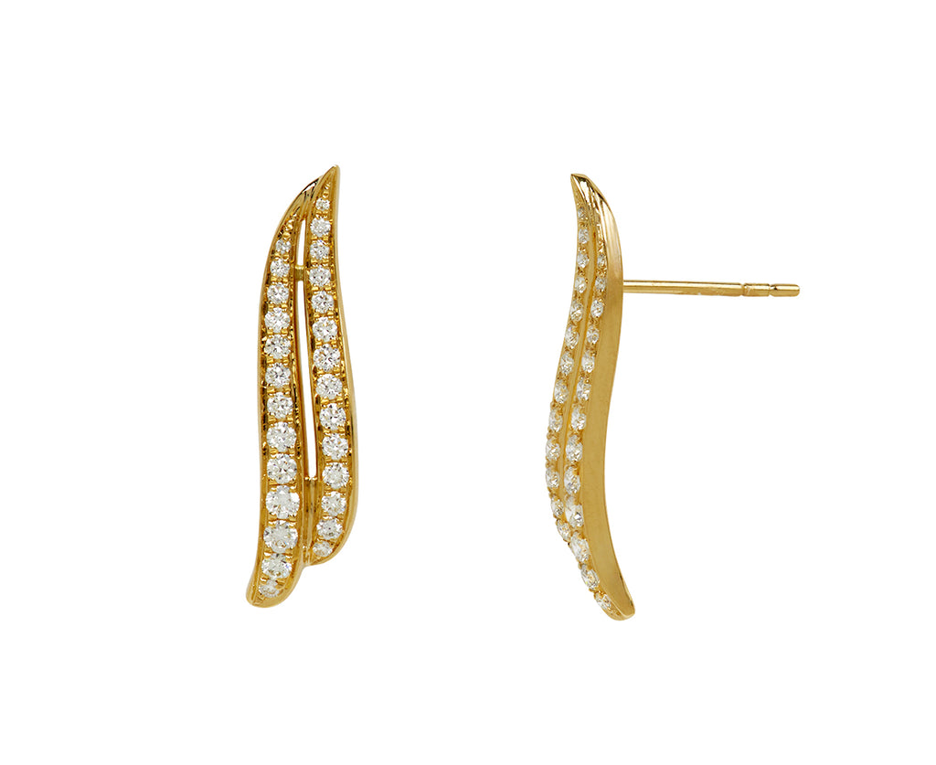 Anita Ko Diamond Eclipse Earrings Side View