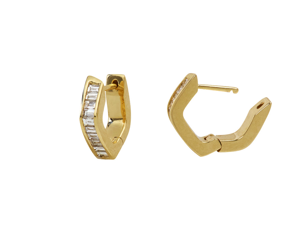 Baguette Diamond Georgie Hoop Earrings
