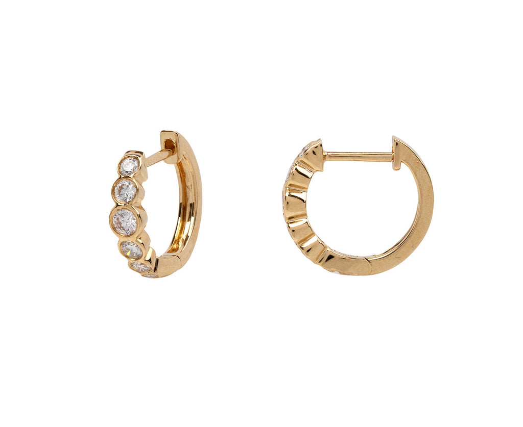 Round Beverly Huggie Hoop Earrings