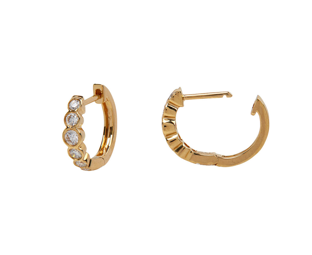 Round Beverly Huggie Hoop Earrings