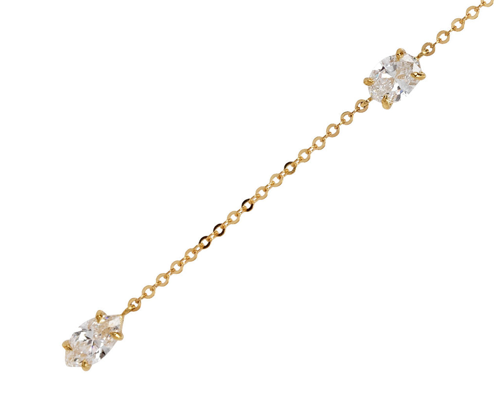 Anita Ko Mixed Shape Diamond Short Lariat Necklace Close Up Diamonds