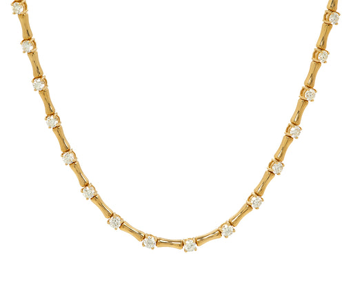Round Diamond Bamboo Collar Necklace - TWISTonline 