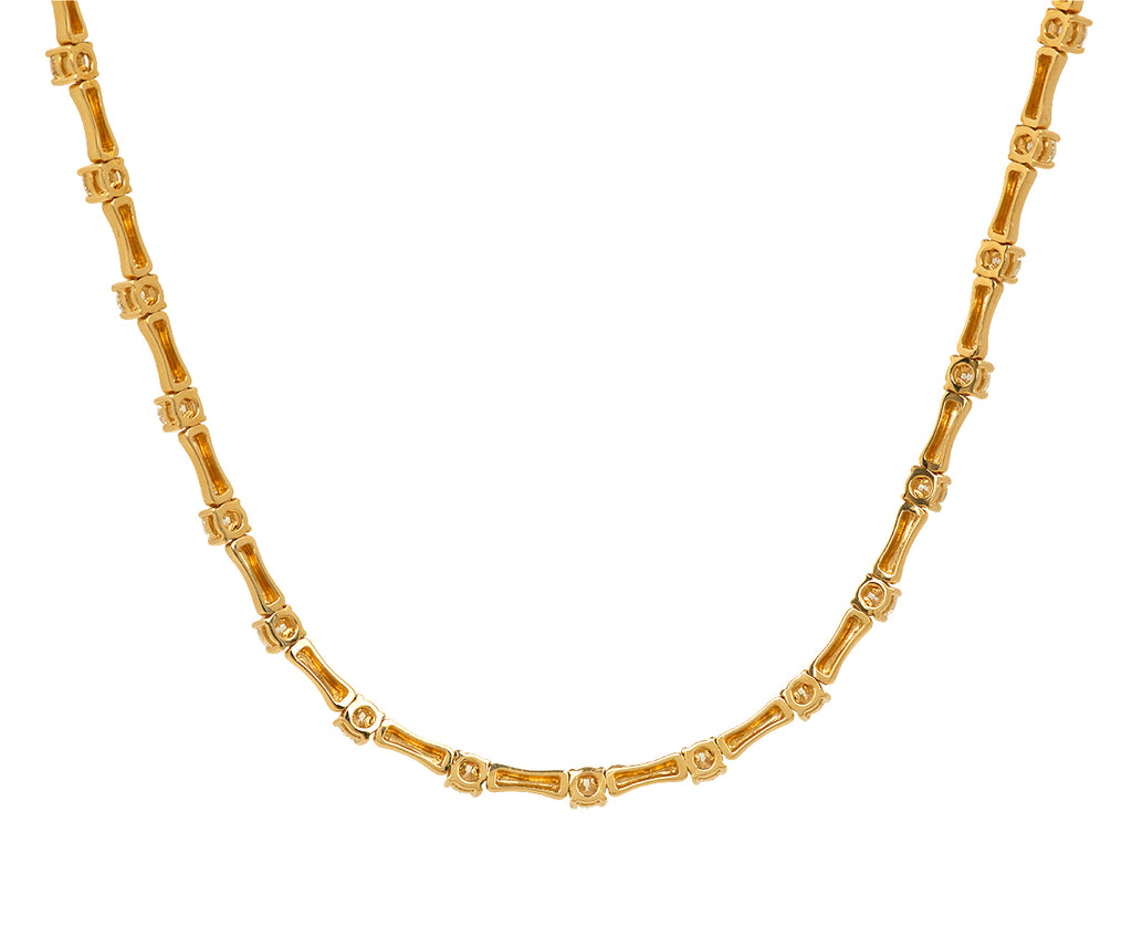 Round Diamond Bamboo Collar Necklace - TWISTonline 