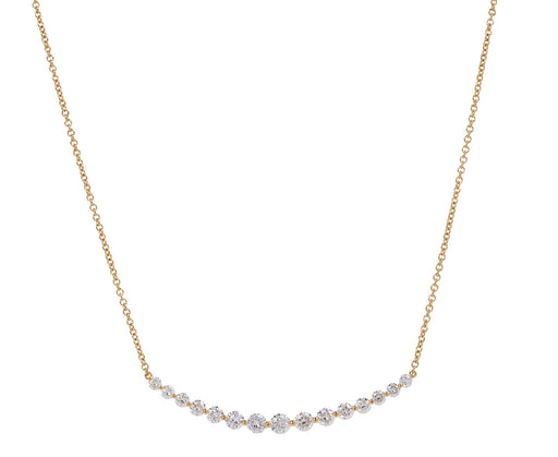 Large Diamond Crescent Necklace