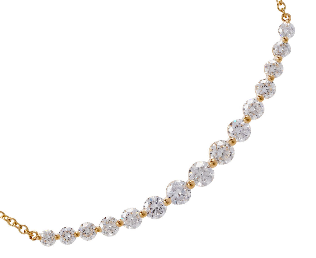 Large Diamond Crescent Necklace