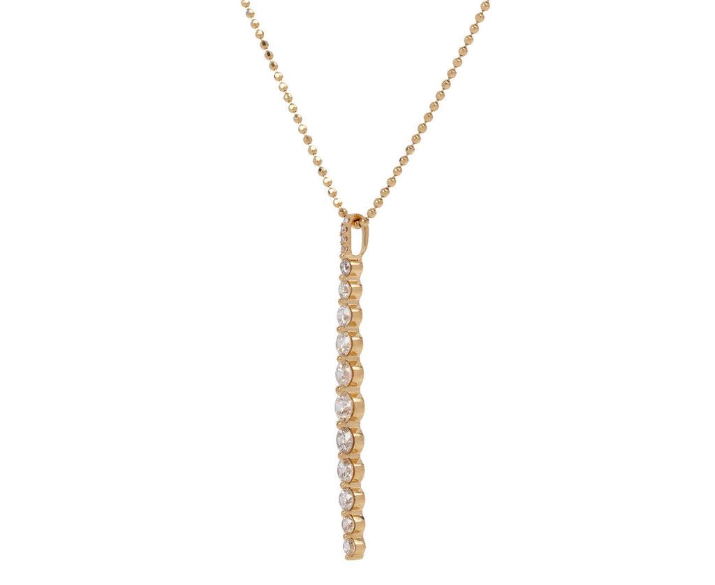 Long Twiggy Diamond Pendant Necklace