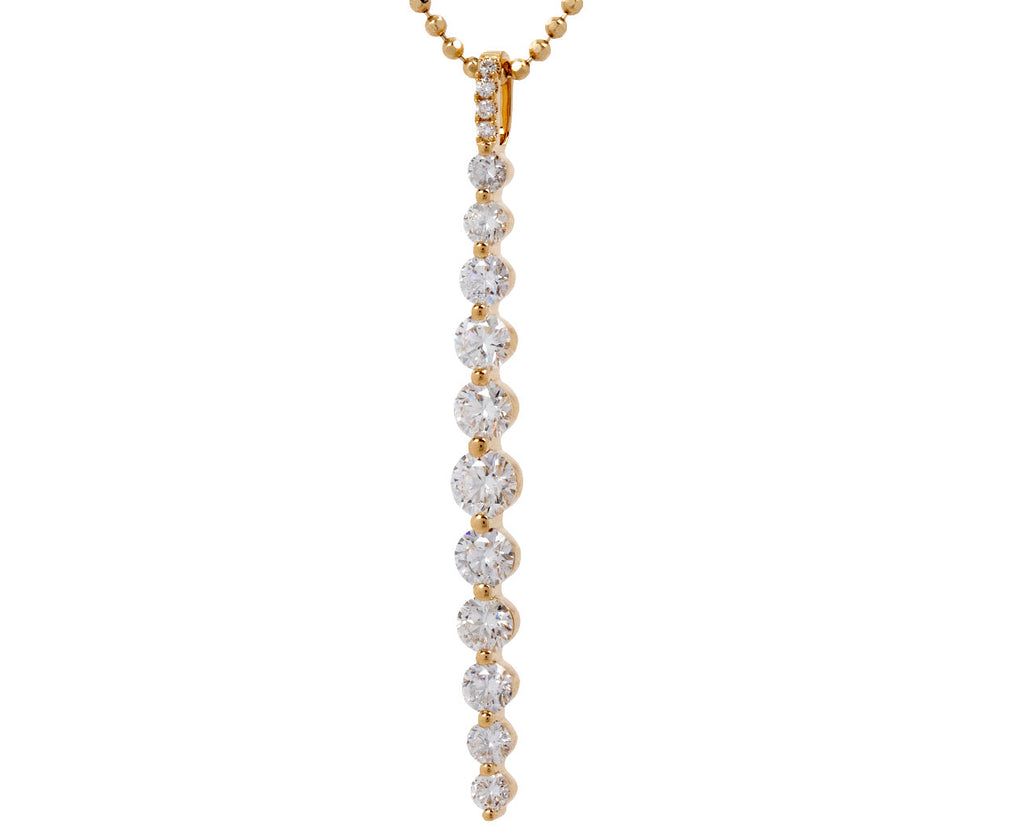 Long Twiggy Diamond Pendant Necklace