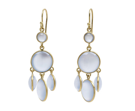 Kothari Elements Chalcedony Moon Phase Chandelier Earrings