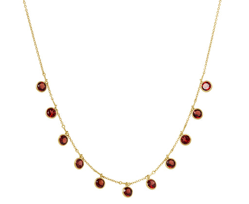 Kothari Elements Garnet Demi Fringe Necklace