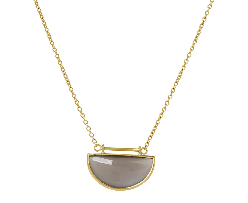 Kothari Elements Black Moonstone Half Moon Necklace