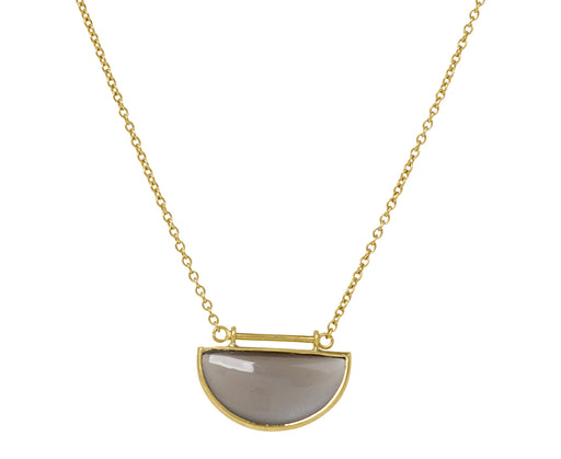 Kothari Elements Black Moonstone Half Moon Necklace