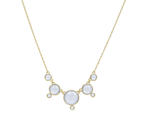 Kothari Elements Chalcedony Moon Node Inline Necklace