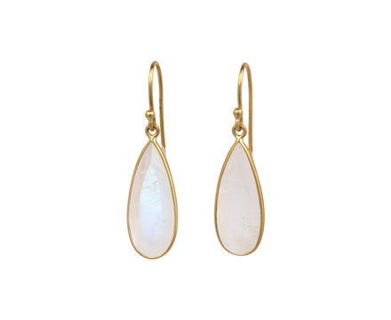 Kothari Elements Large Rainbow Moonstone Champa Leaf Earrings