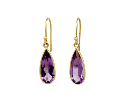 Amethyst Champa Petal Earrings