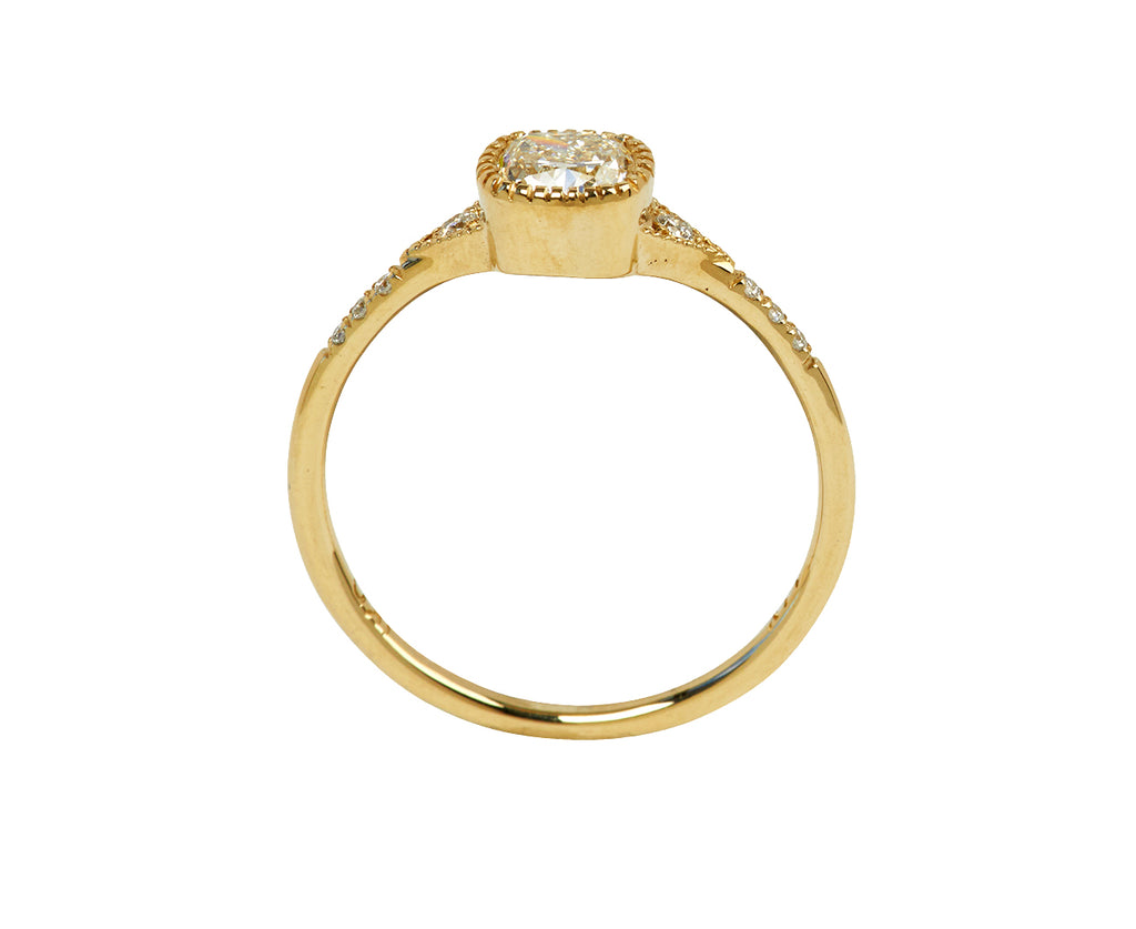 Cushion Cut Diamond Deco Ring