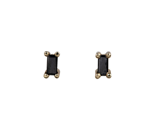 Jennie Kwon Black Diamond Baguette Stud Earrings