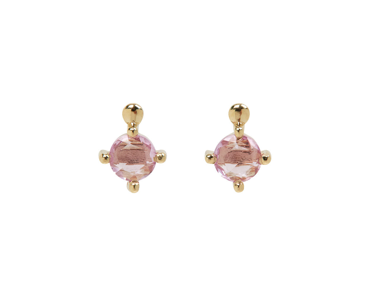 Jennie Kwon Pink Sapphire Aria Stud Earrings