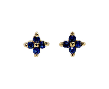 Blue Sapphire Sundrop Stud Earrings
