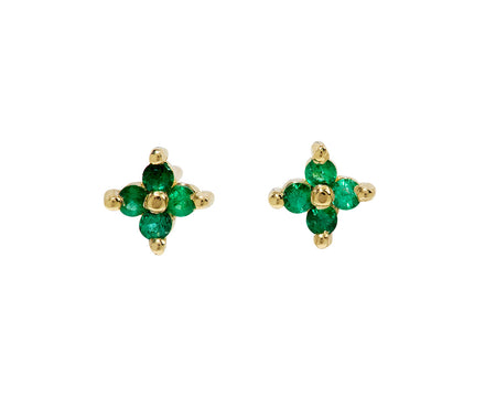 Emerald Sundrop Stud Earrings