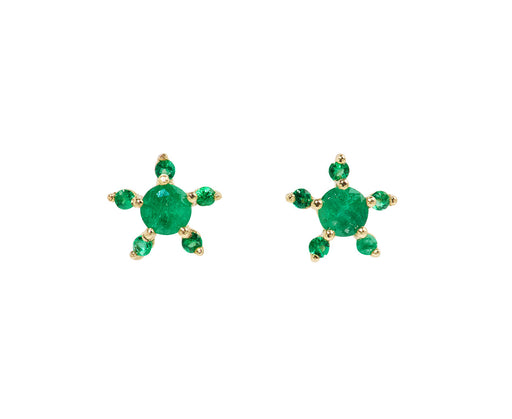 Emerald Sprout Stud Earrings